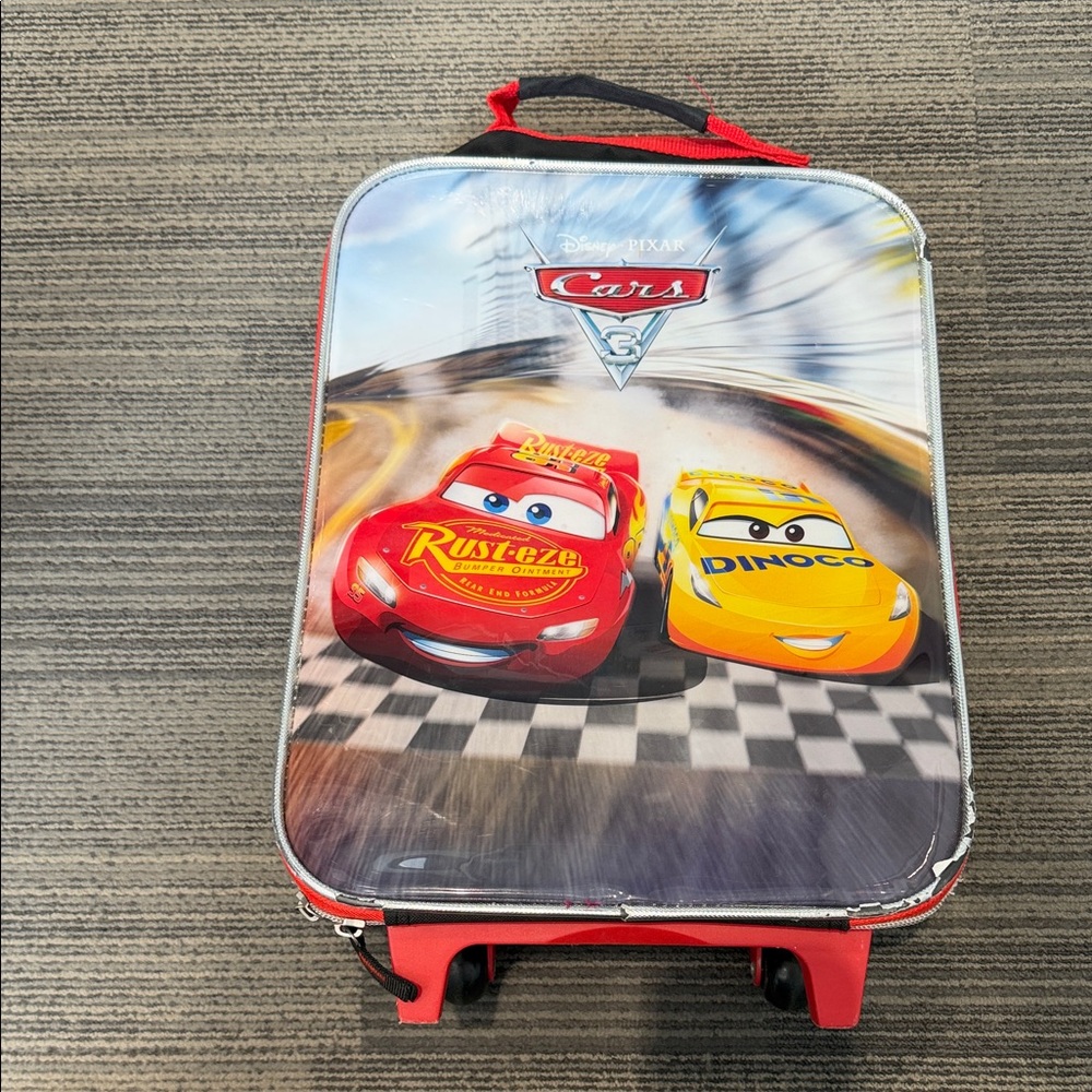 Disney Cars Lightning McQueen & Cruz Handheld Rolling Luggage - Red & Yellow